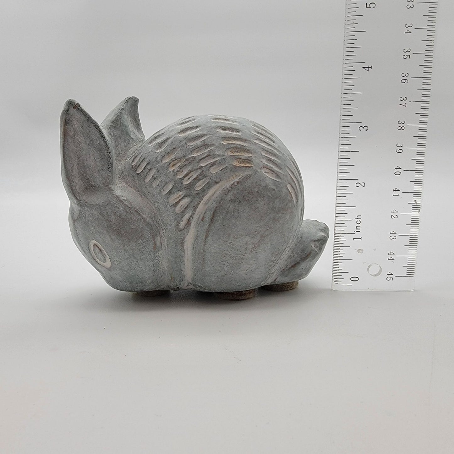 Vintage Blue Bunny Rabbit Statue By John Bloom For Isabel Bloom Studios