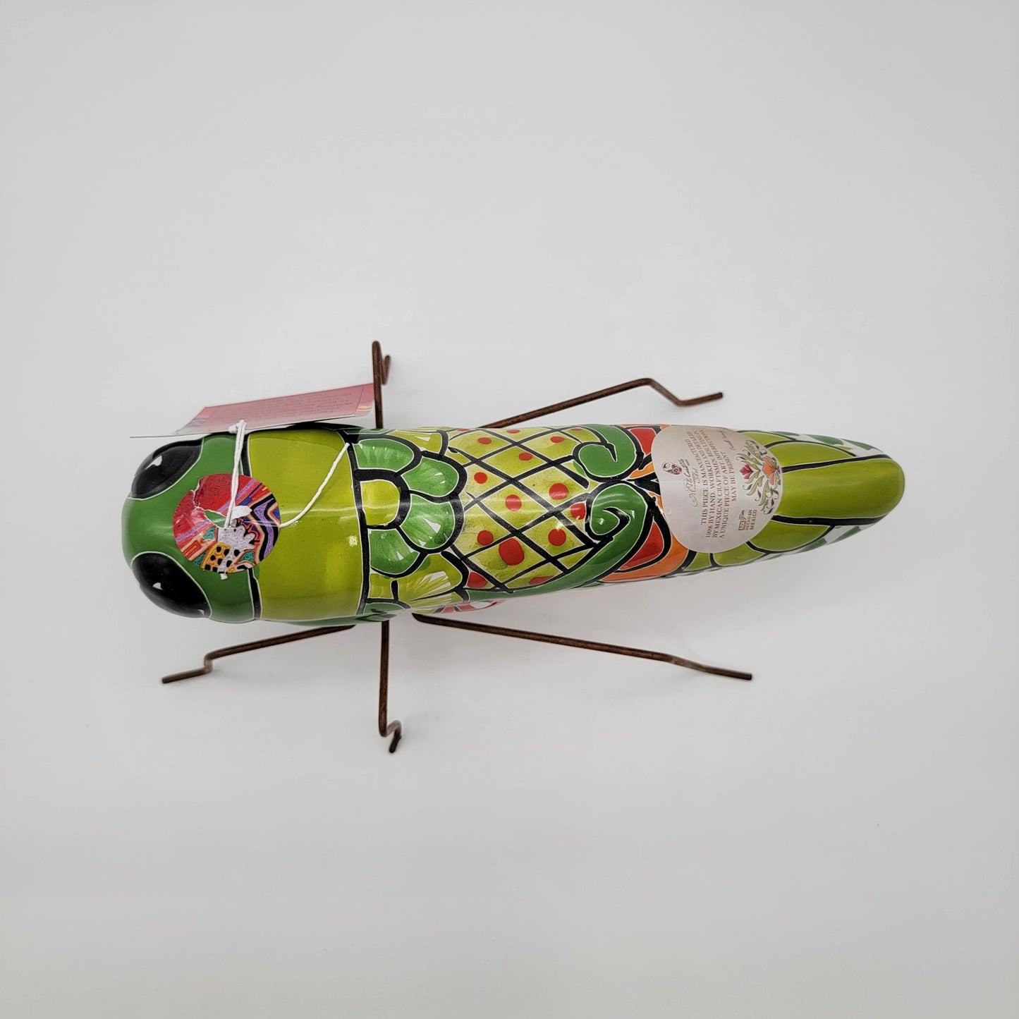 Castillo Family Talavera Pottery Grasshopper Sculpture - NEW