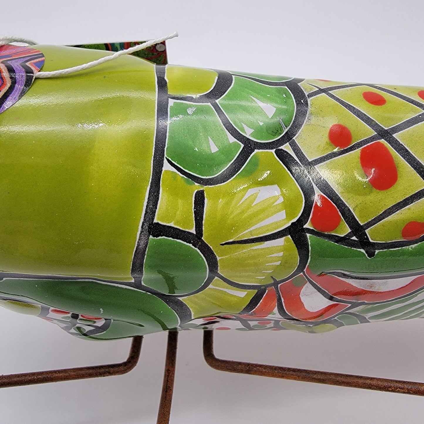 Castillo Family Talavera Pottery Grasshopper Sculpture - NEW
