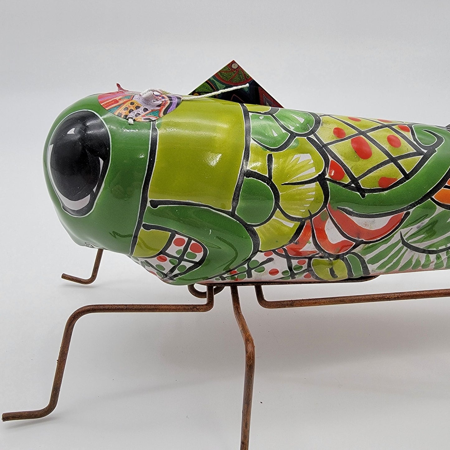 Castillo Family Talavera Pottery Grasshopper Sculpture - NEW