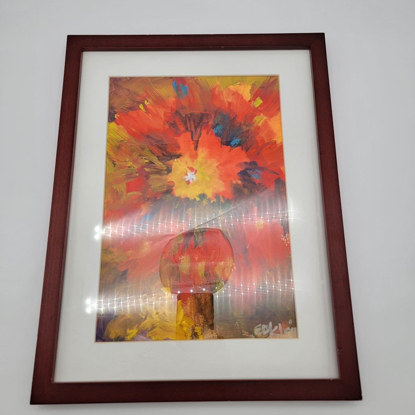 Original Abstract Painting "In The Beginning" By Ed Klein 13 X 17"