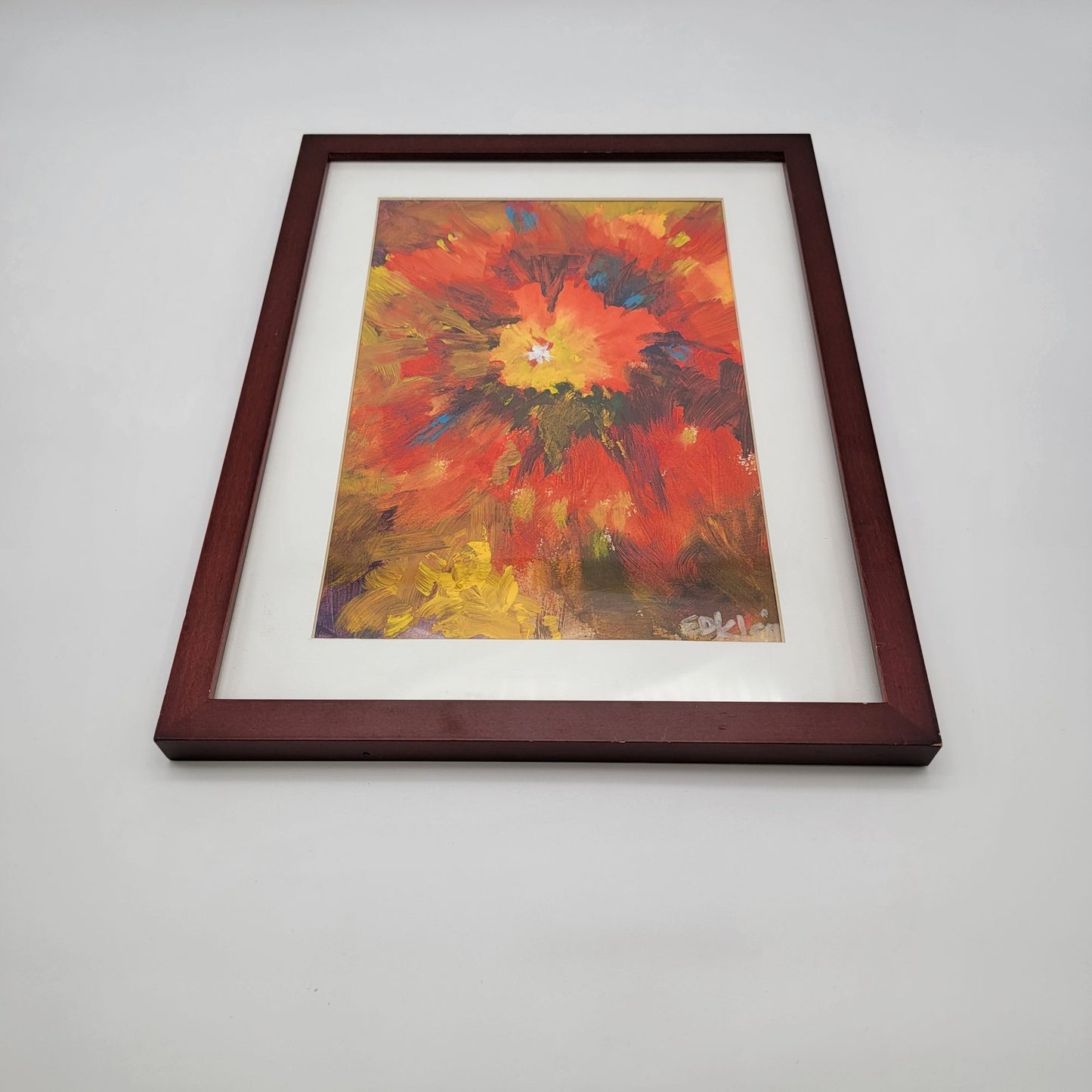 Original Abstract Painting "In The Beginning" By Ed Klein 13 X 17"