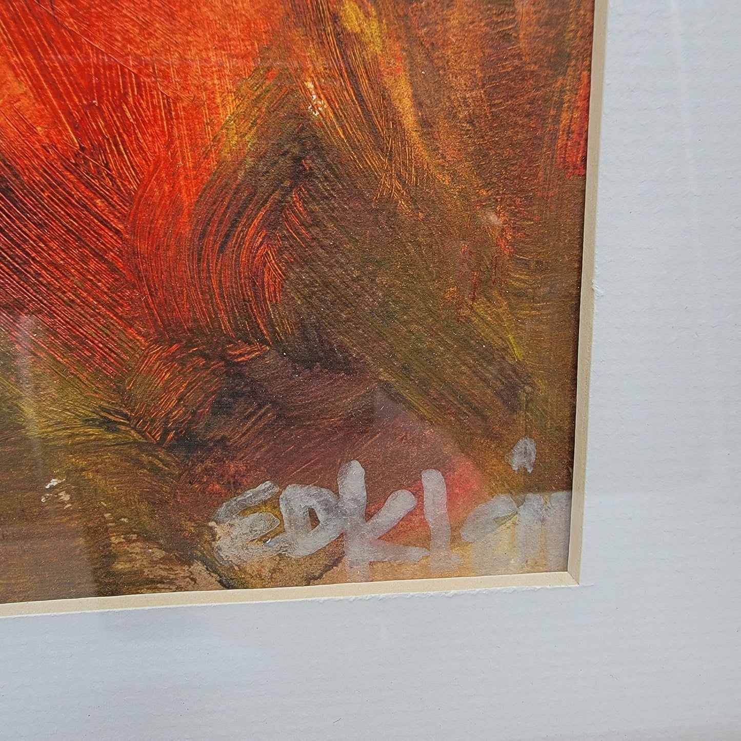 Original Abstract Painting "In The Beginning" By Ed Klein 13 X 17"