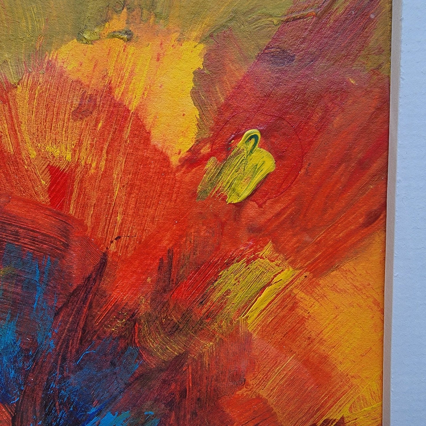 Original Abstract Painting "In The Beginning" By Ed Klein 13 X 17"
