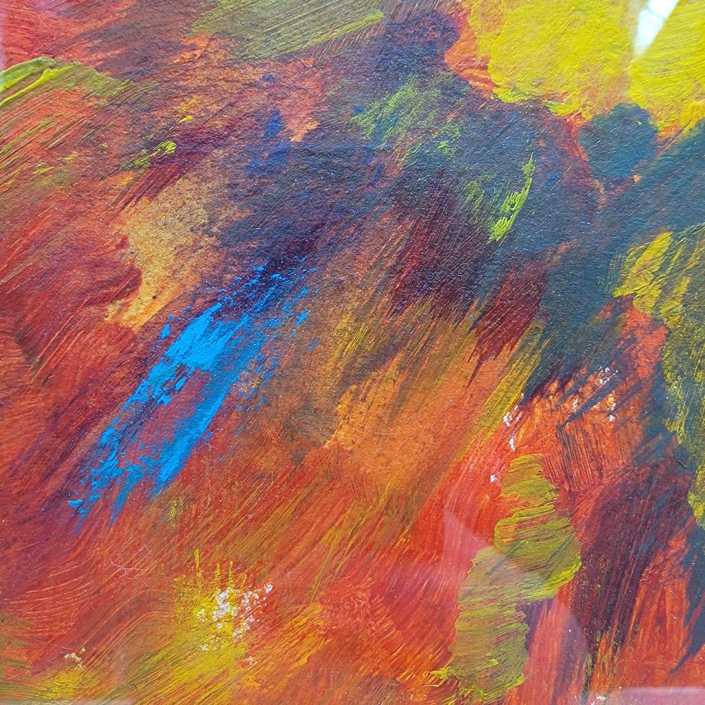 Original Abstract Painting "In The Beginning" By Ed Klein 13 X 17"