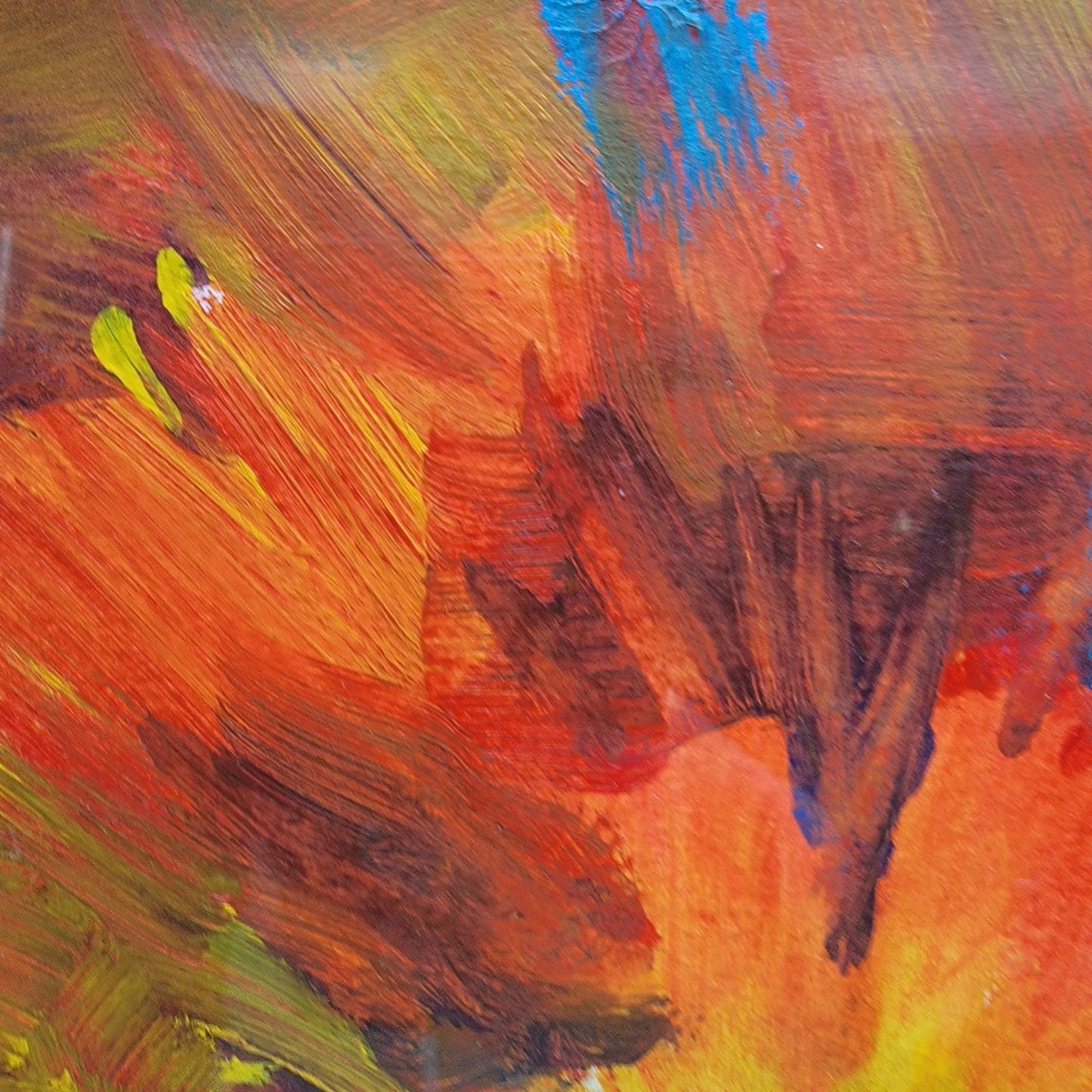 Original Abstract Painting "In The Beginning" By Ed Klein 13 X 17"