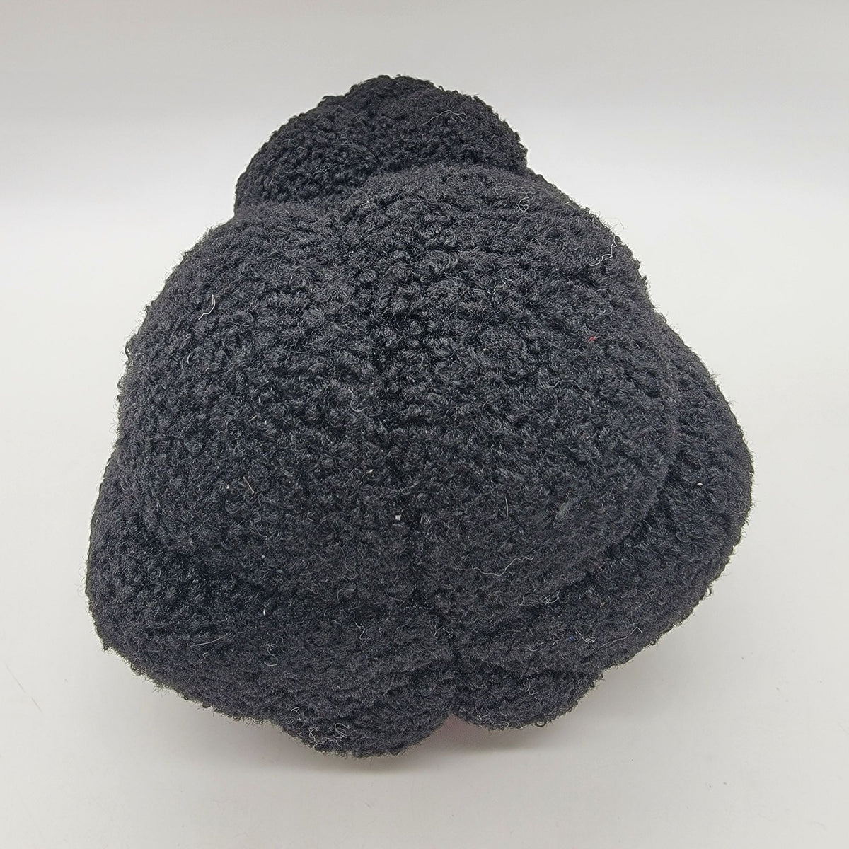 Black Triple Stacked Plush Halloween Pumpkins