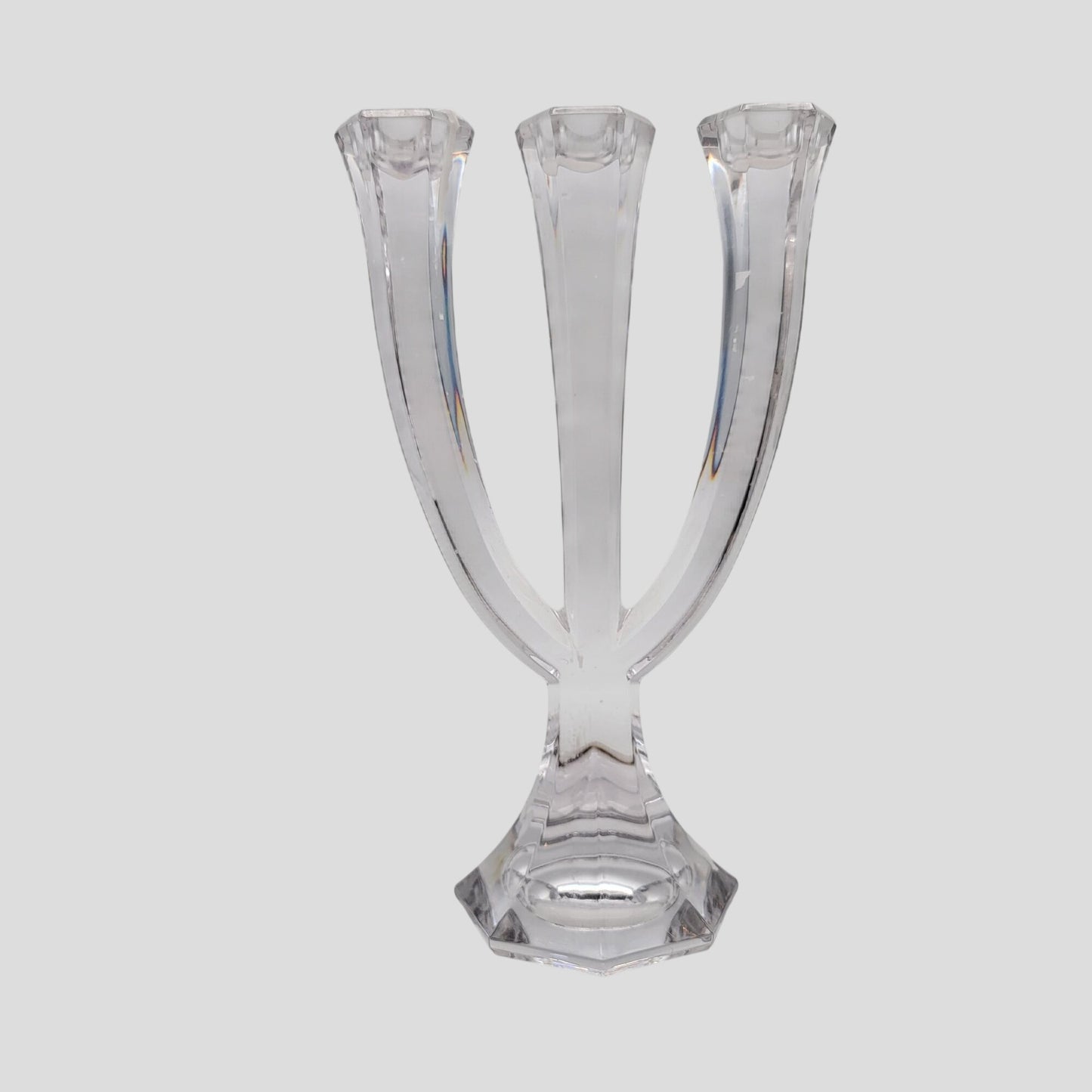 Vintage Mikasa Austria Crystal Mayfair 3-Arm Candelabra