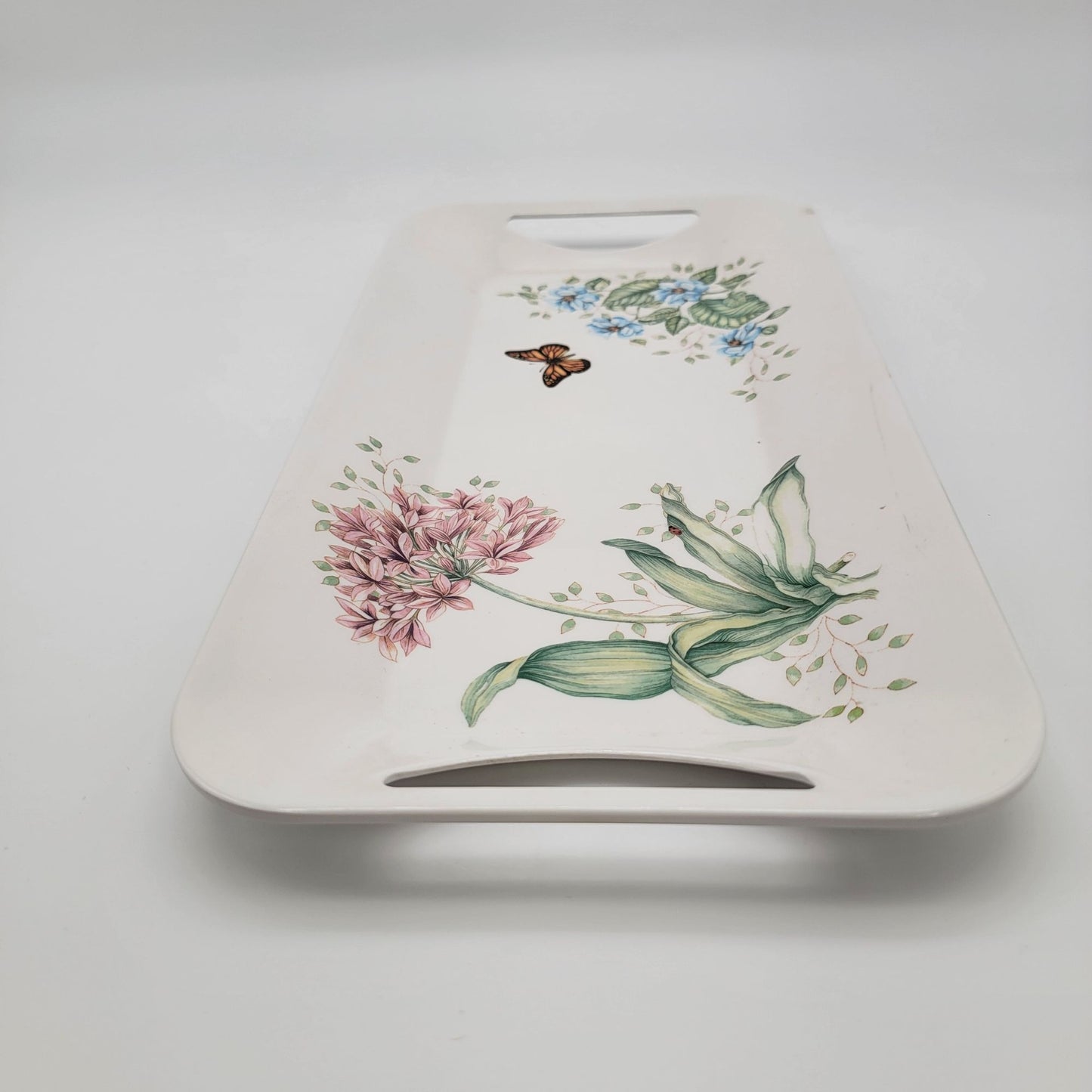 Lenox Butterfly Meadow Melamine Hors DOeuvres Tray 15.25" Floral & Butterfly Design