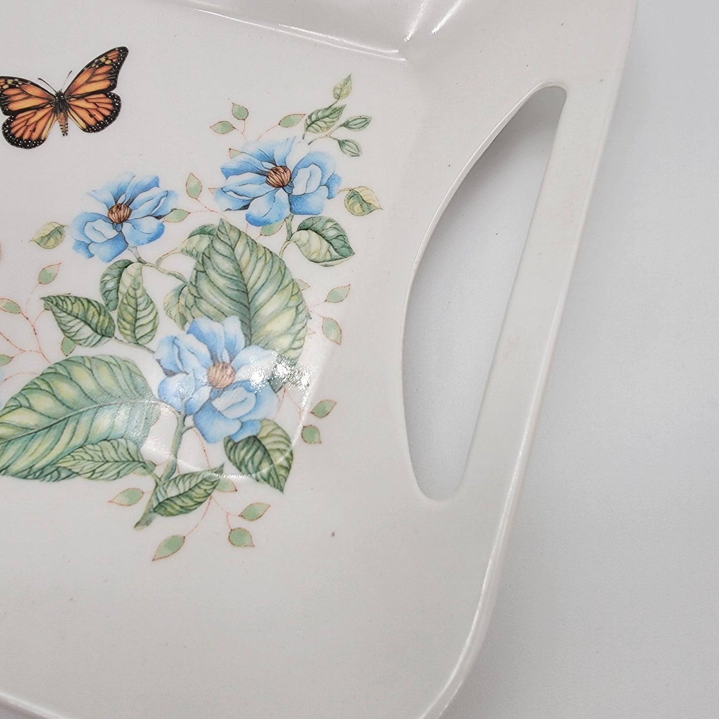 Lenox Butterfly Meadow Melamine Hors DOeuvres Tray 15.25" Floral & Butterfly Design