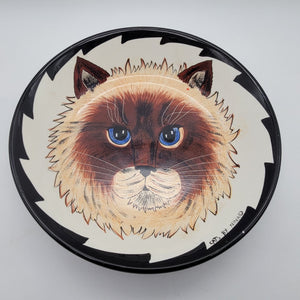 Cats By Nina Earthenware Bowl Blue Eyed Kitty Cat