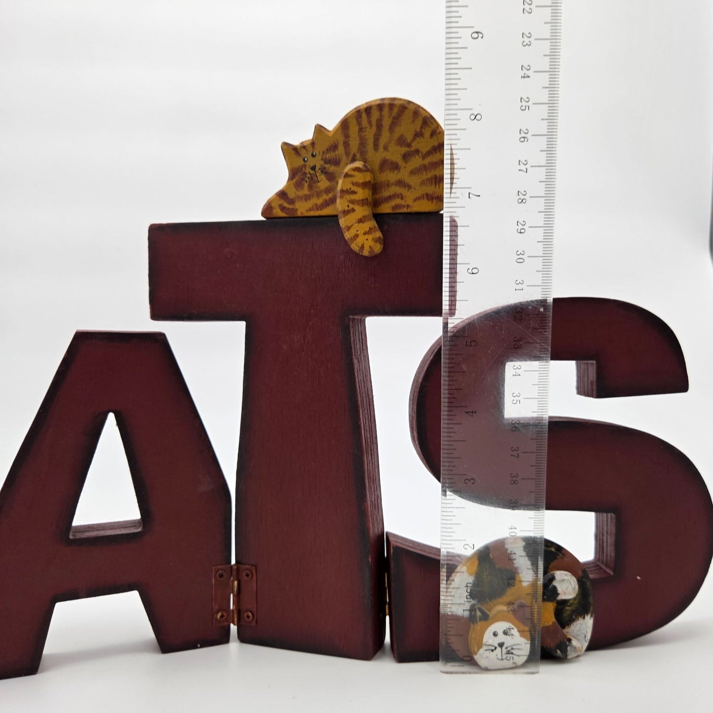 Wooden Cats Folding Hinged Decorative Display Letters