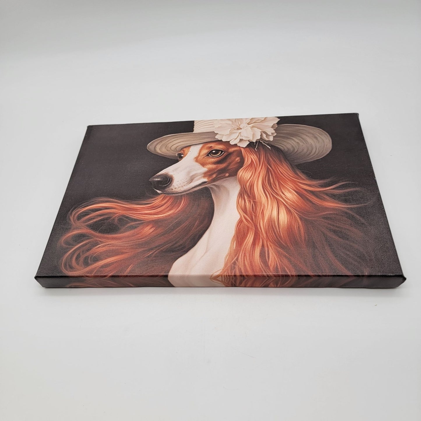 Bilge Paksoylu Regal Fashion Dog Portrait Print on Canvas