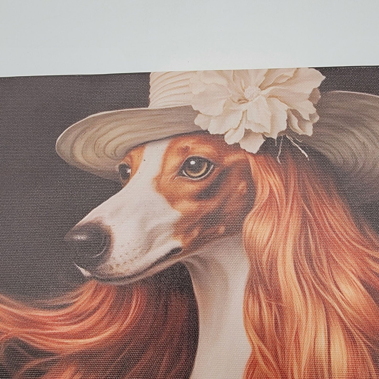 Bilge Paksoylu Regal Fashion Dog Portrait Print on Canvas