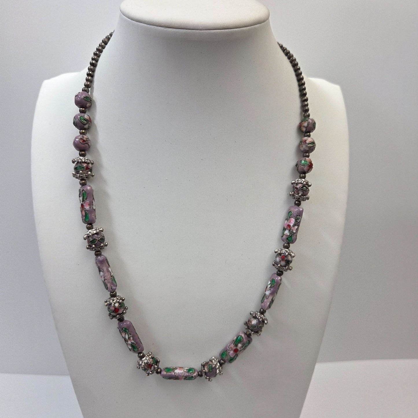 Vintage Cloisonne Beaded Necklace