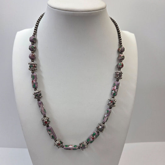 Vintage Cloisonne Beaded Necklace
