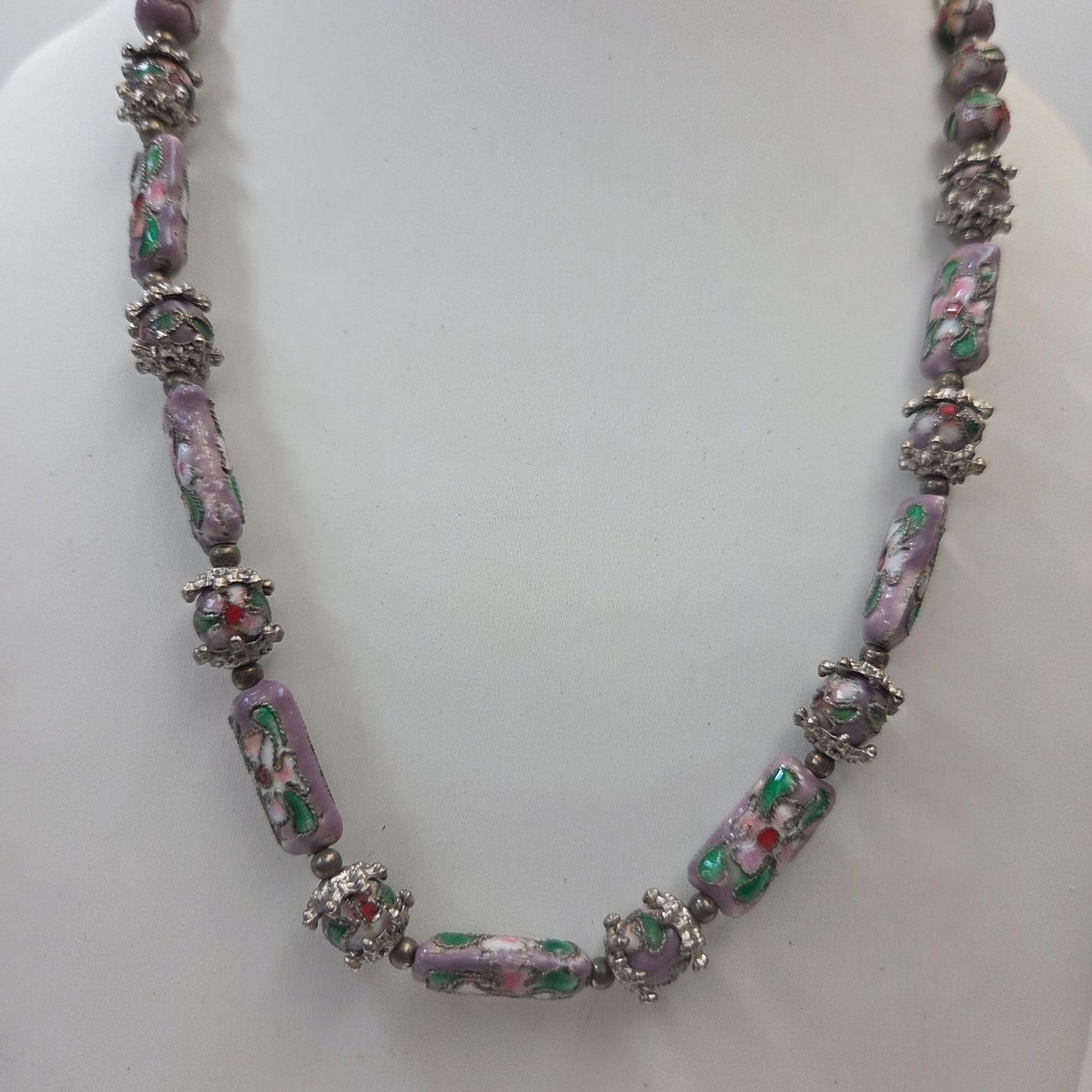 Vintage Cloisonne Beaded Necklace