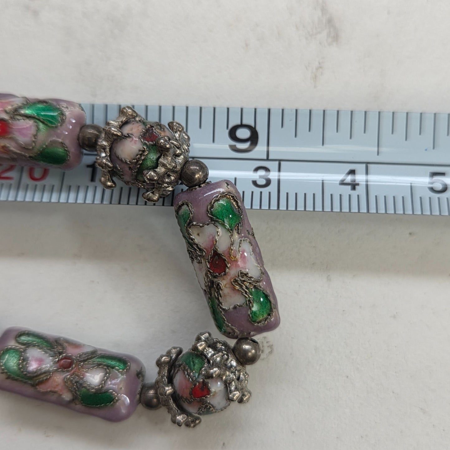 Vintage Cloisonne Beaded Necklace