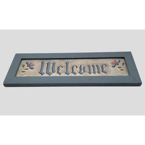 Jackie Hinderliter Punch Tin Welcome Sign Framed