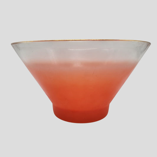 1950s Large Blendo Orange Glass Serving Bowl
