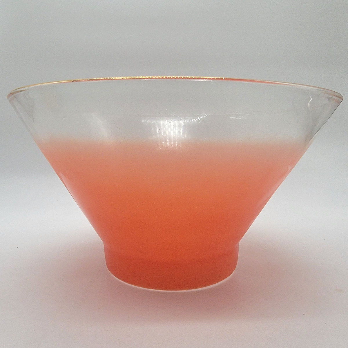 1950s Large Blendo Orange Glass Serving Bowl