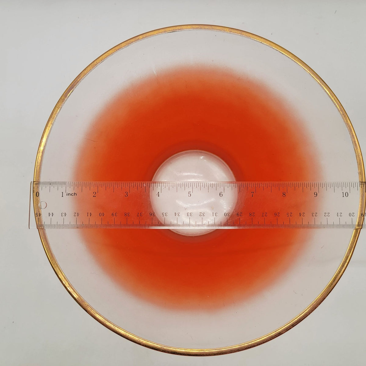 1950s Large Blendo Orange Glass Serving Bowl