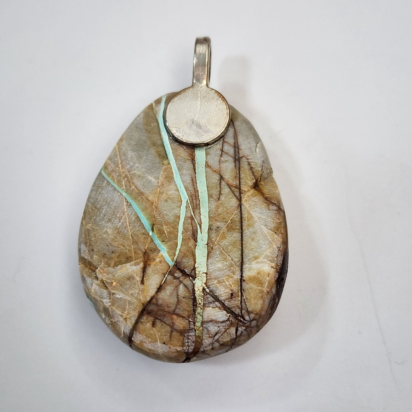 Artisan Royston Turquoise Cabochon Pendant