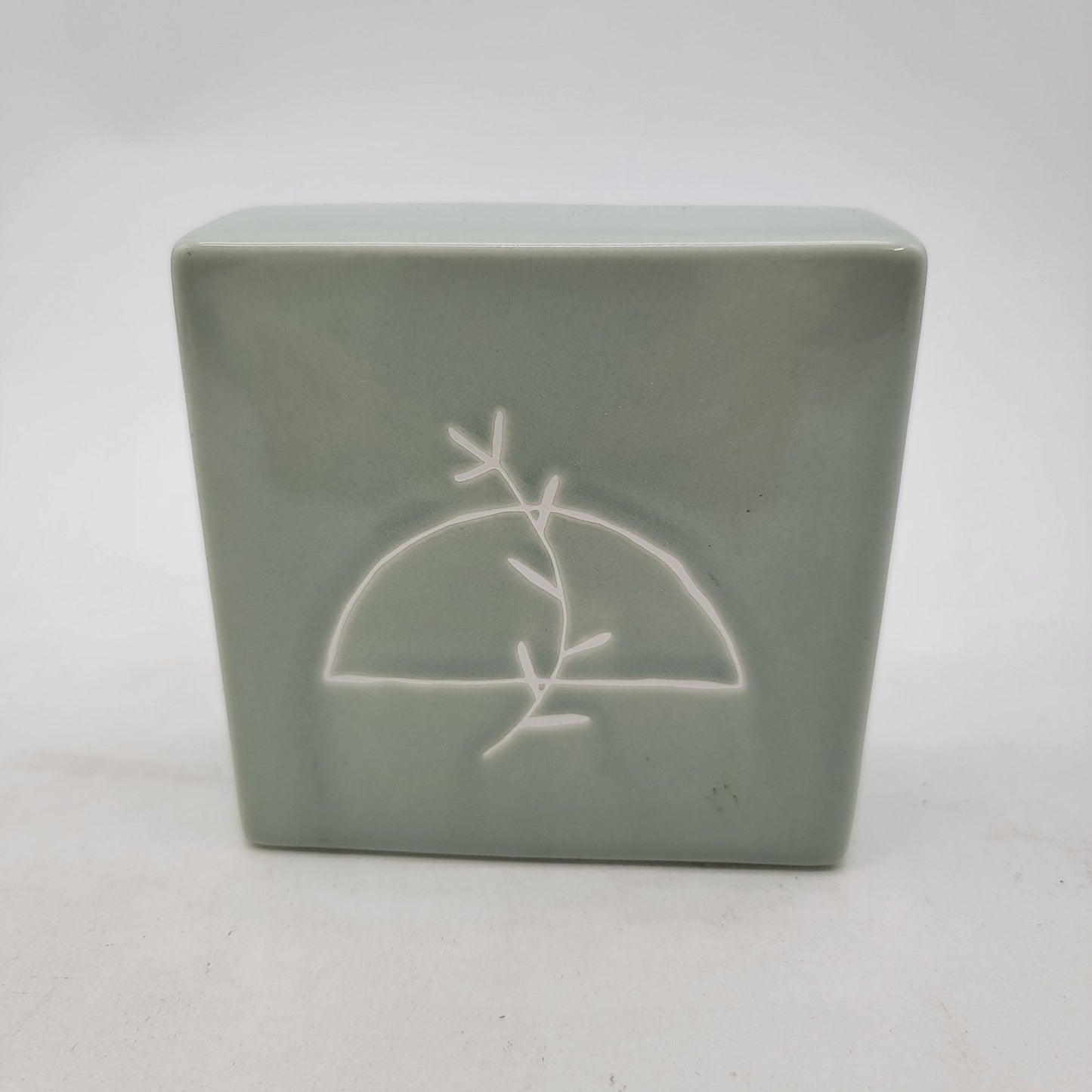 Rae Dunn Artisan Collection By Magenta "Be Kind" Sage Green Block Paperweight