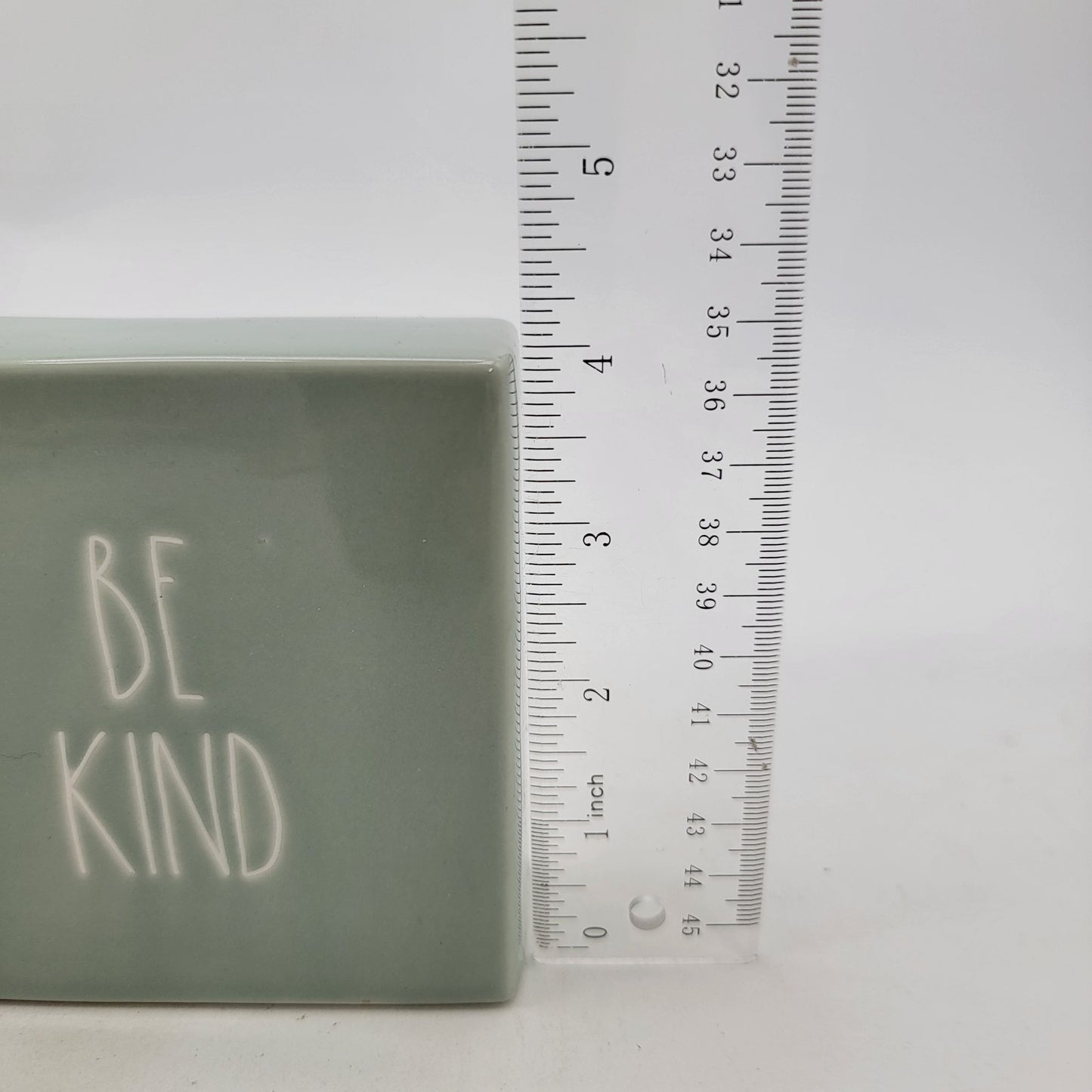 Rae Dunn Artisan Collection By Magenta "Be Kind" Sage Green Block Paperweight