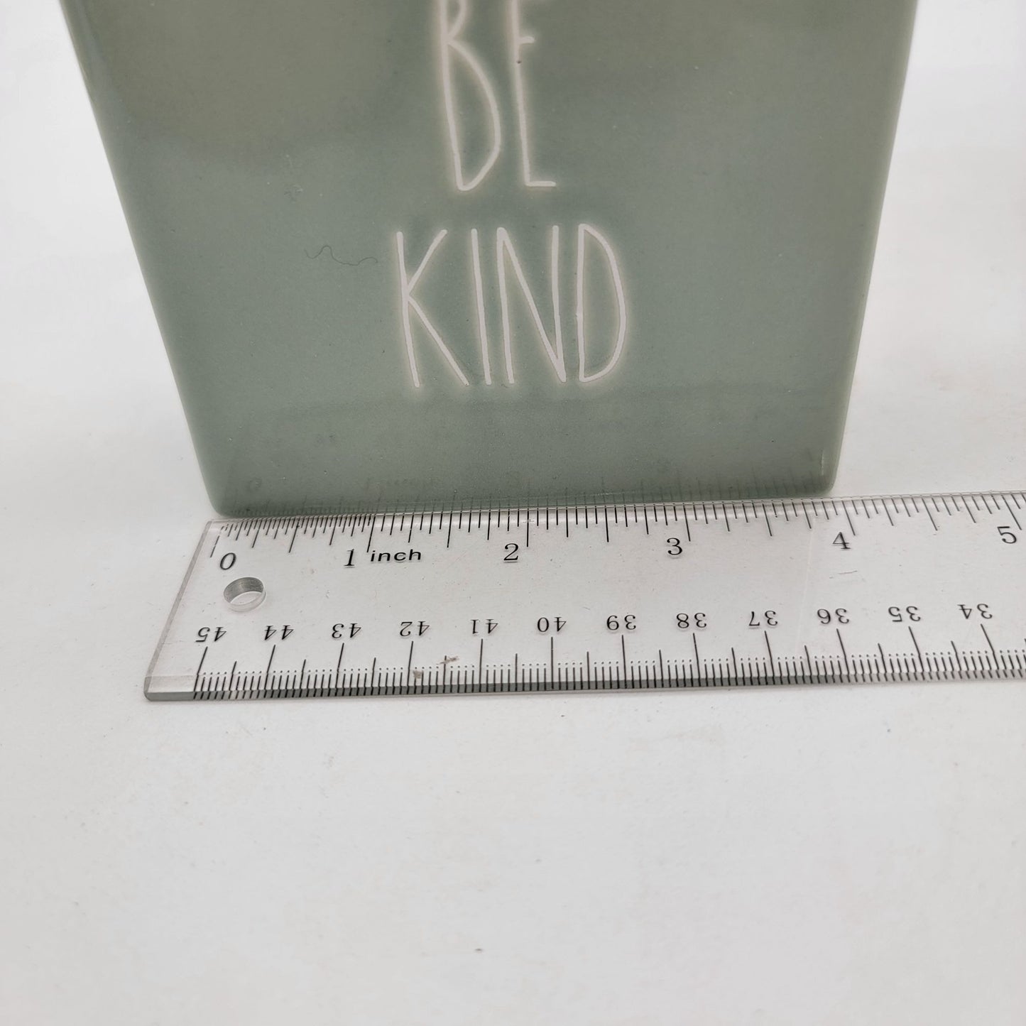 Rae Dunn Artisan Collection By Magenta "Be Kind" Sage Green Block Paperweight