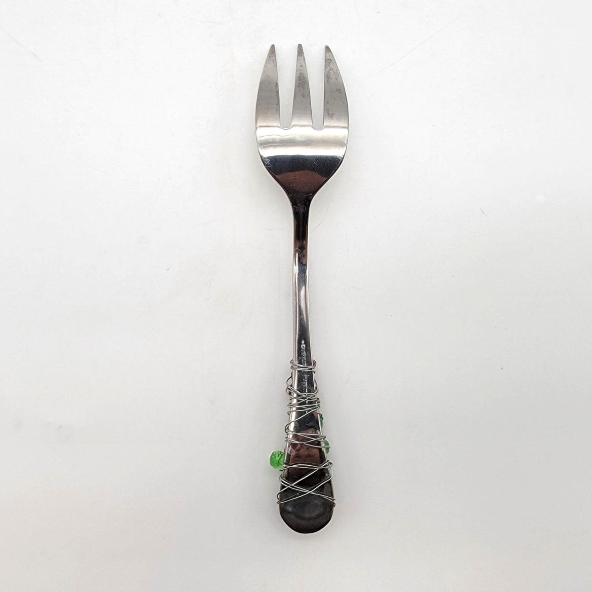 Festive Beaded Stainless Steel Serving Utensils Fork & Spoon Set