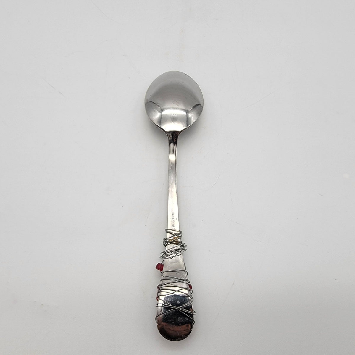 Festive Beaded Stainless Steel Serving Utensils Fork & Spoon Set