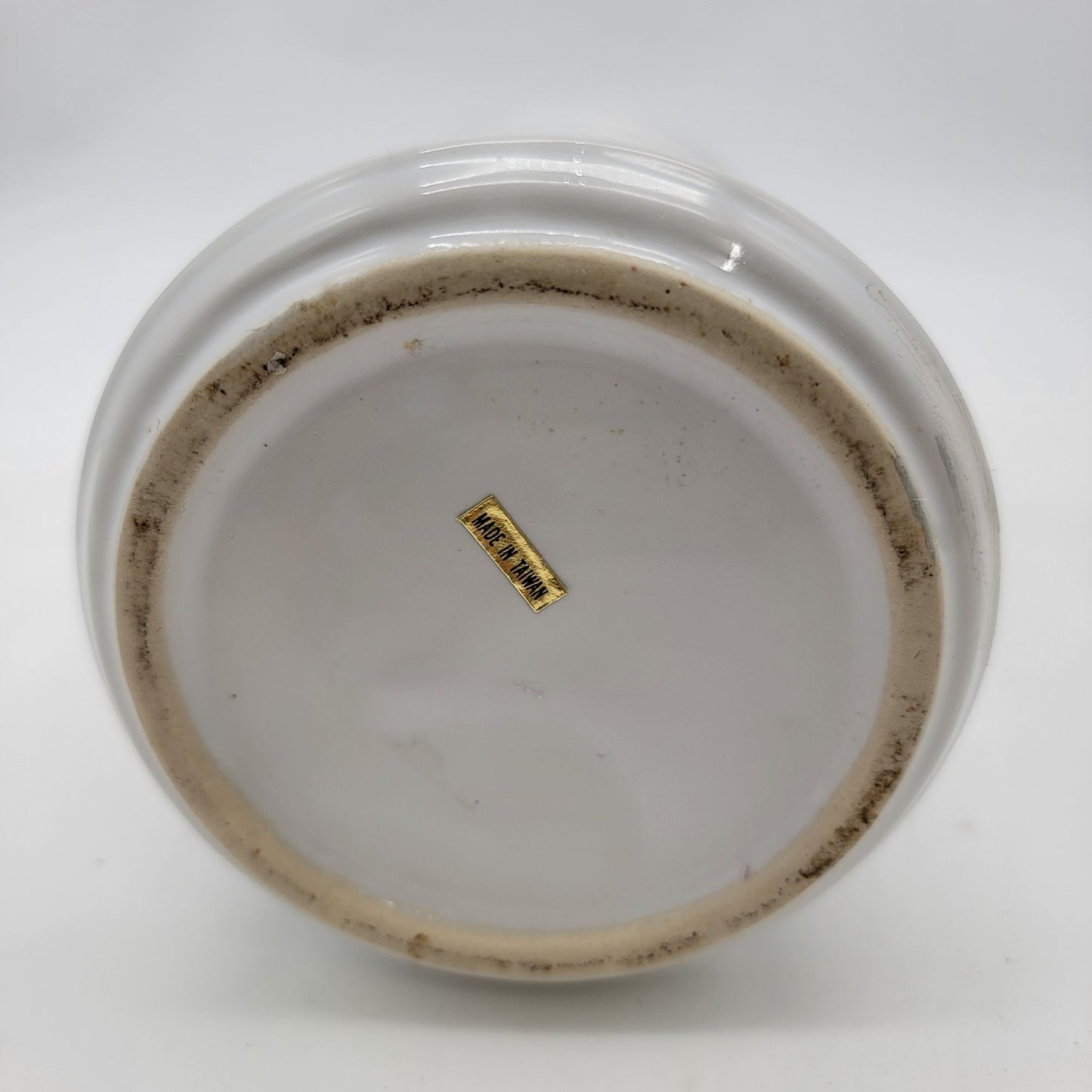 Vintage Utensil Holder With Floral Design