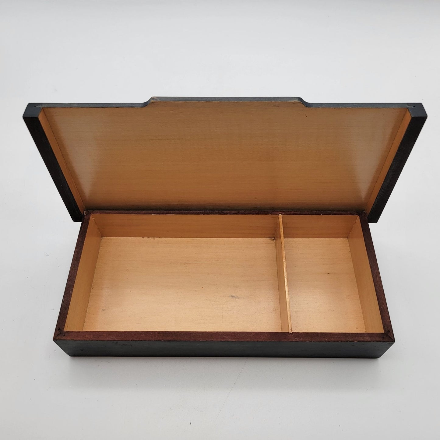 Vintage Carved Linden Wood Box With Carriage Made in Poland