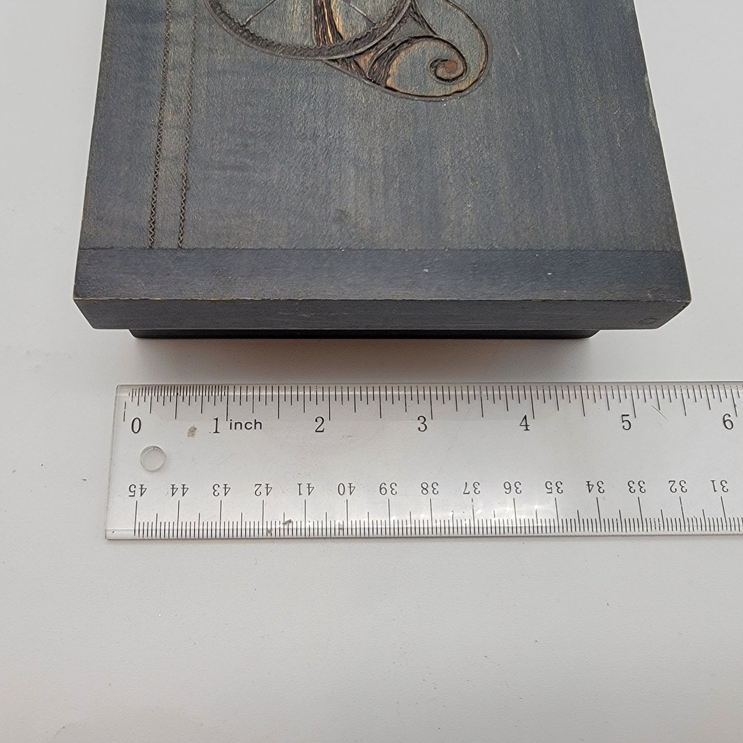 Vintage Carved Linden Wood Box With Carriage Made in Poland