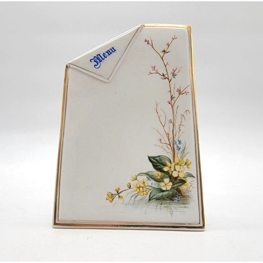 Vintage Porcelain Menu Table Display Board