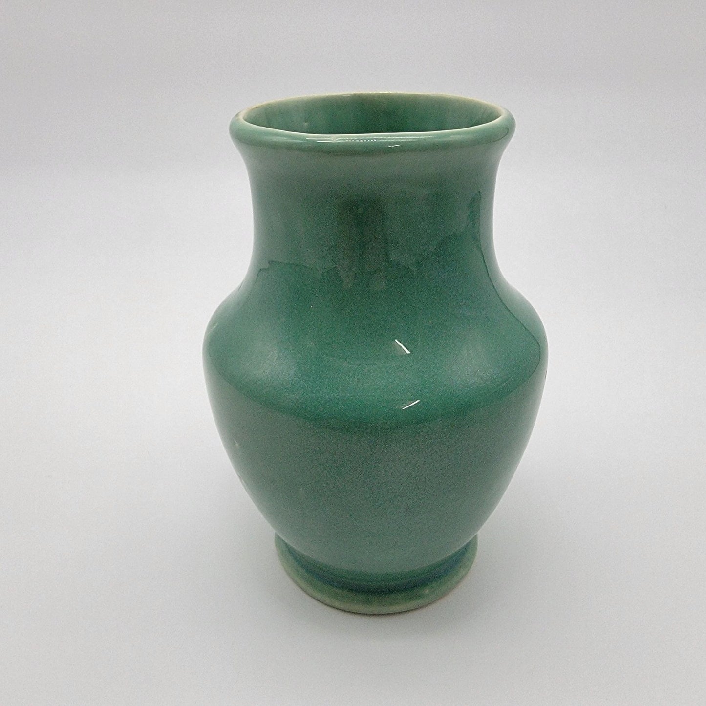 Antique Arts and Crafts Era Green Pottery Vase