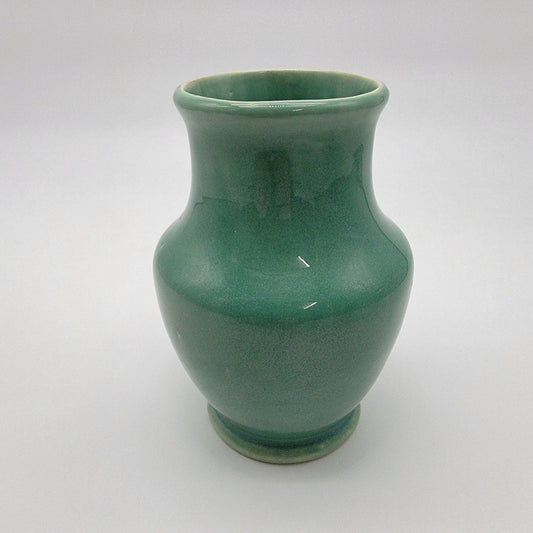 Antique Arts and Crafts Era Green Pottery Vase