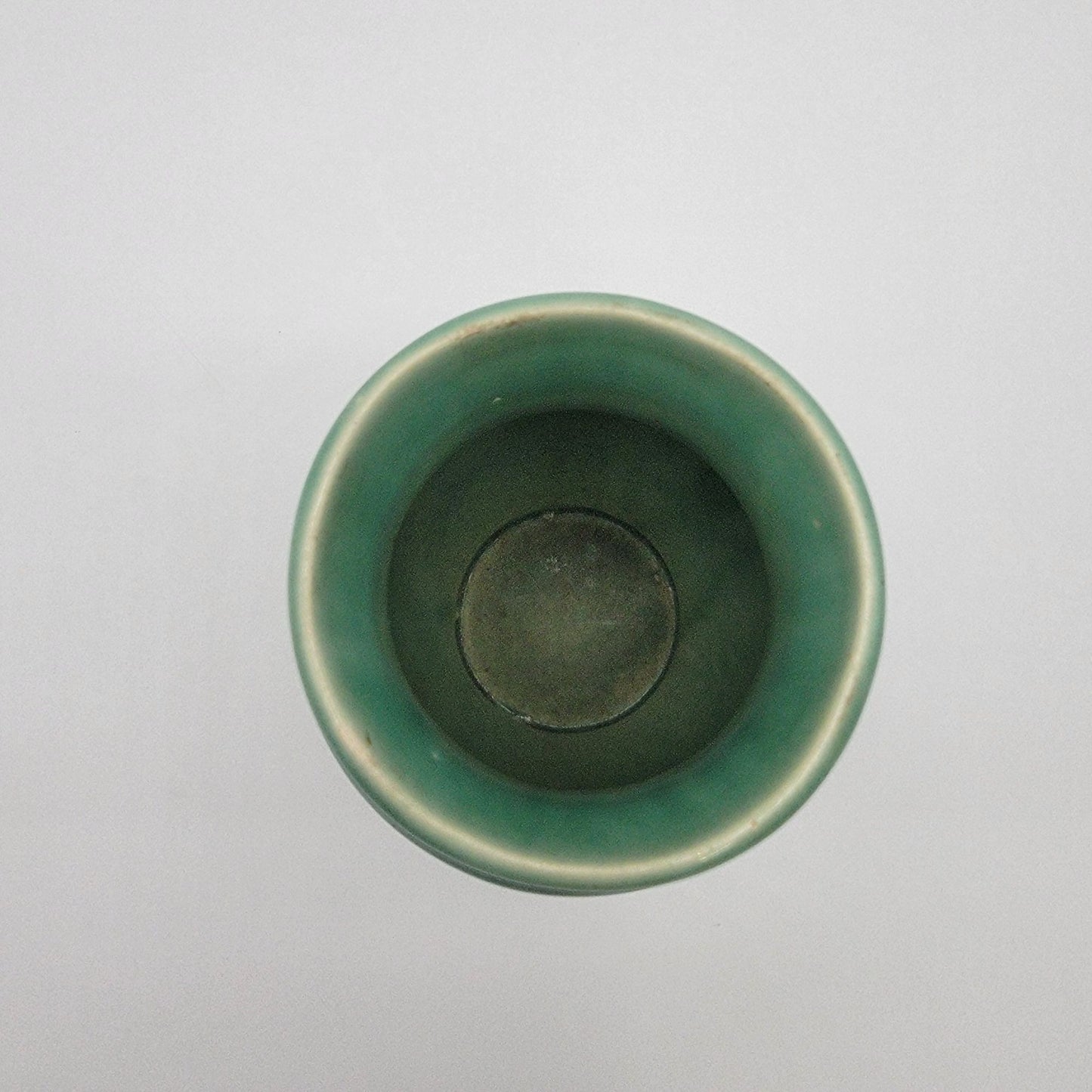 Antique Arts and Crafts Era Green Pottery Vase