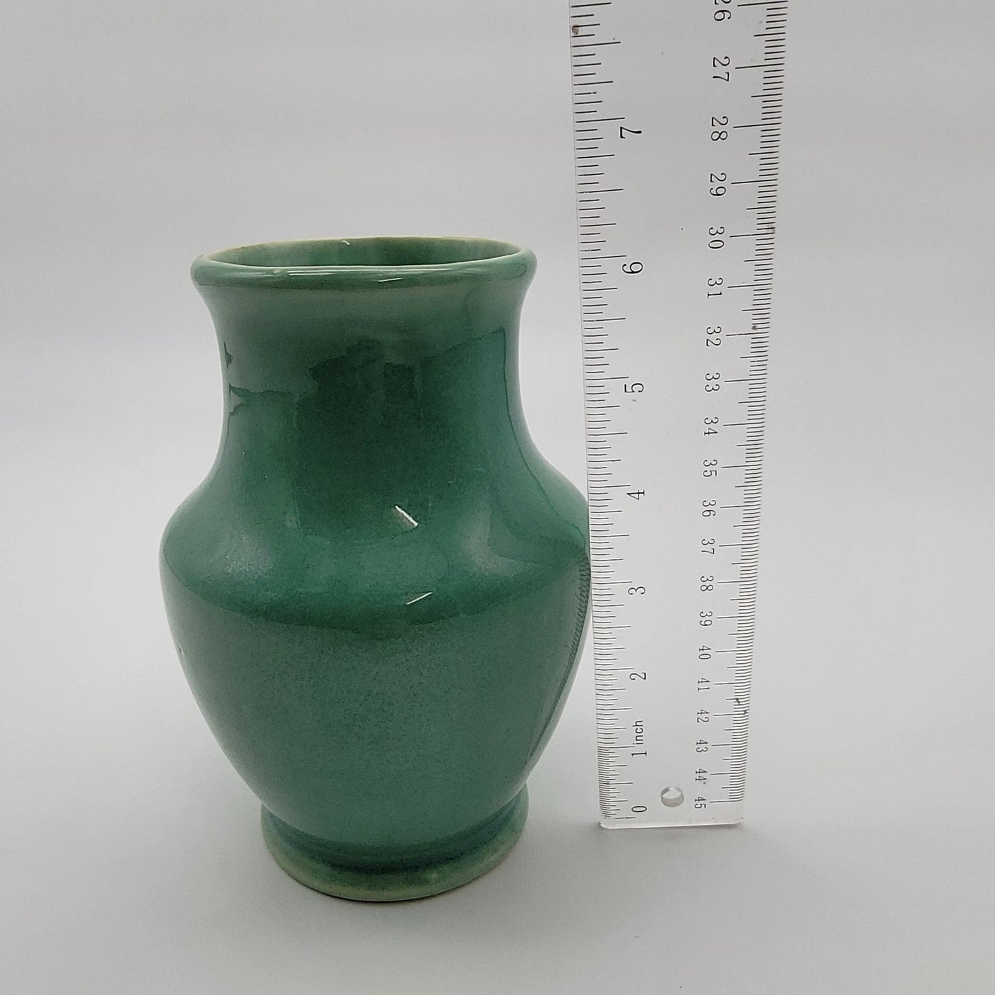 Antique Arts and Crafts Era Green Pottery Vase