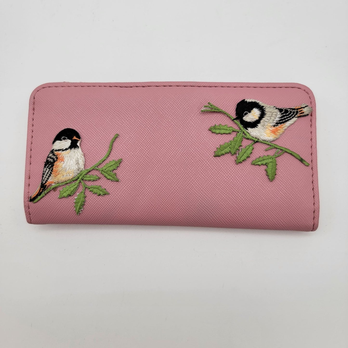 Chickadee Birds Pink Organizer Wallet