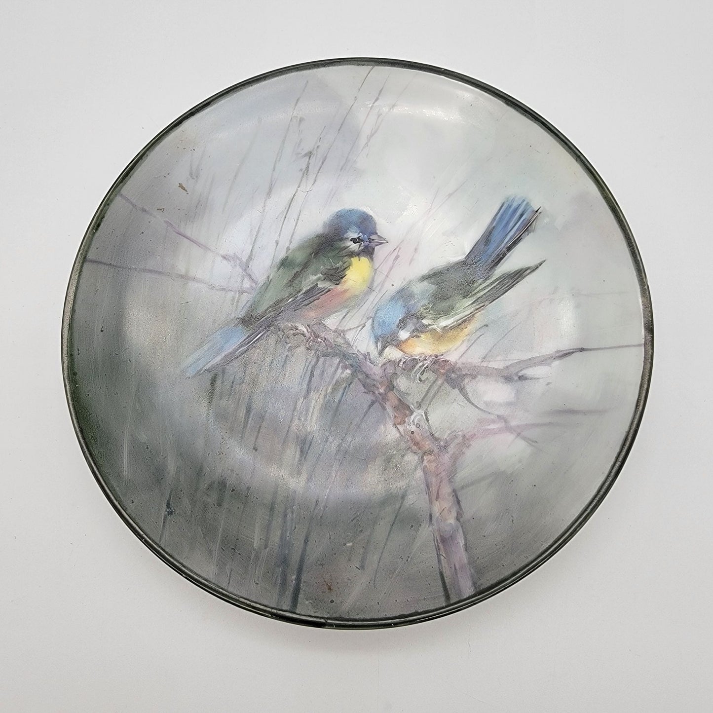 Vintage Thomas Bavaria Porcelain Plate With Hand-Painted Birds