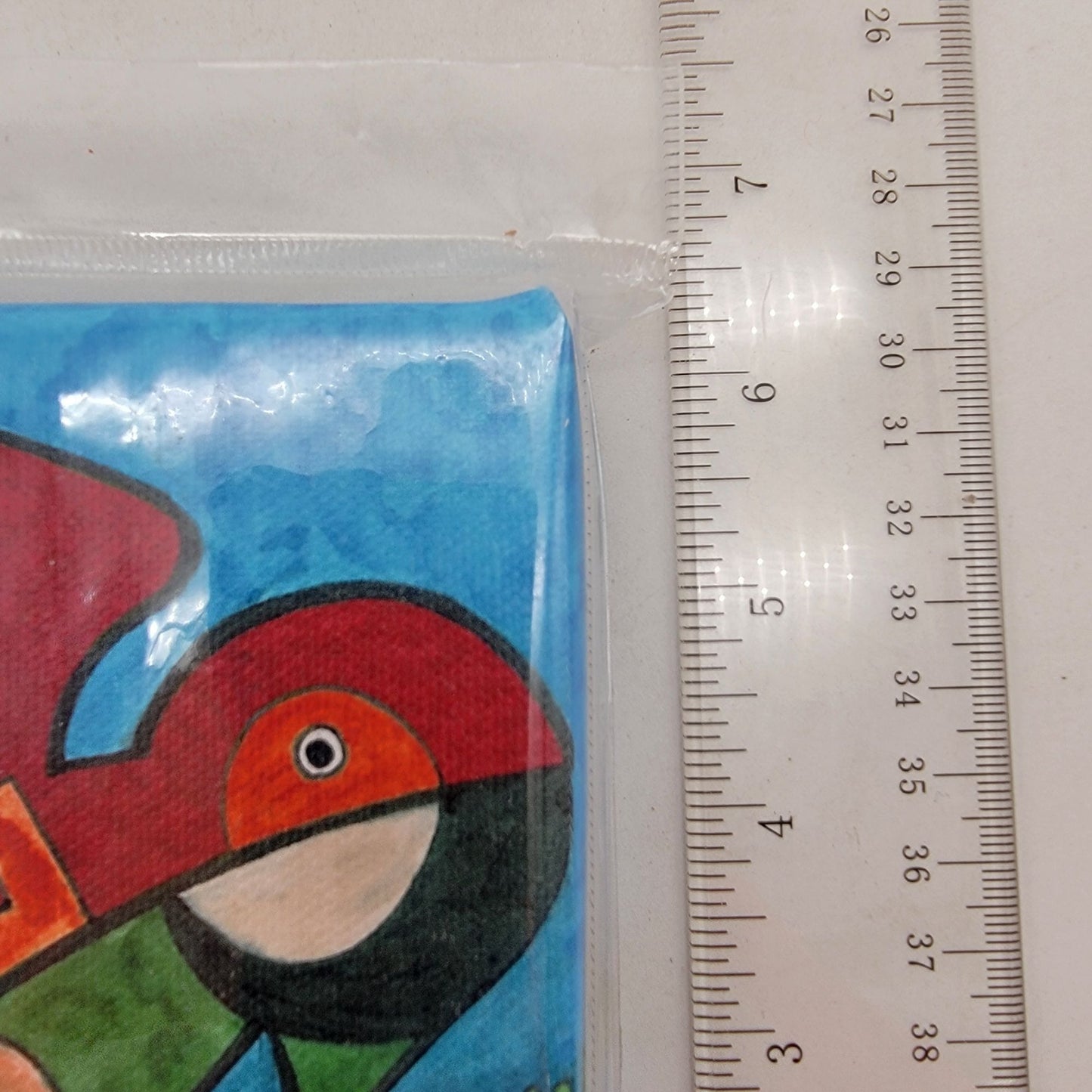 Hopi Artist Gerald A.A. Daawavendewa "Parrot With Prayer Feathers" Giclee Canvas Wall Art