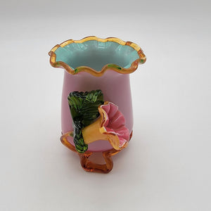 Antique Victorian Stevens & Williams Pink Cased Glass Vase