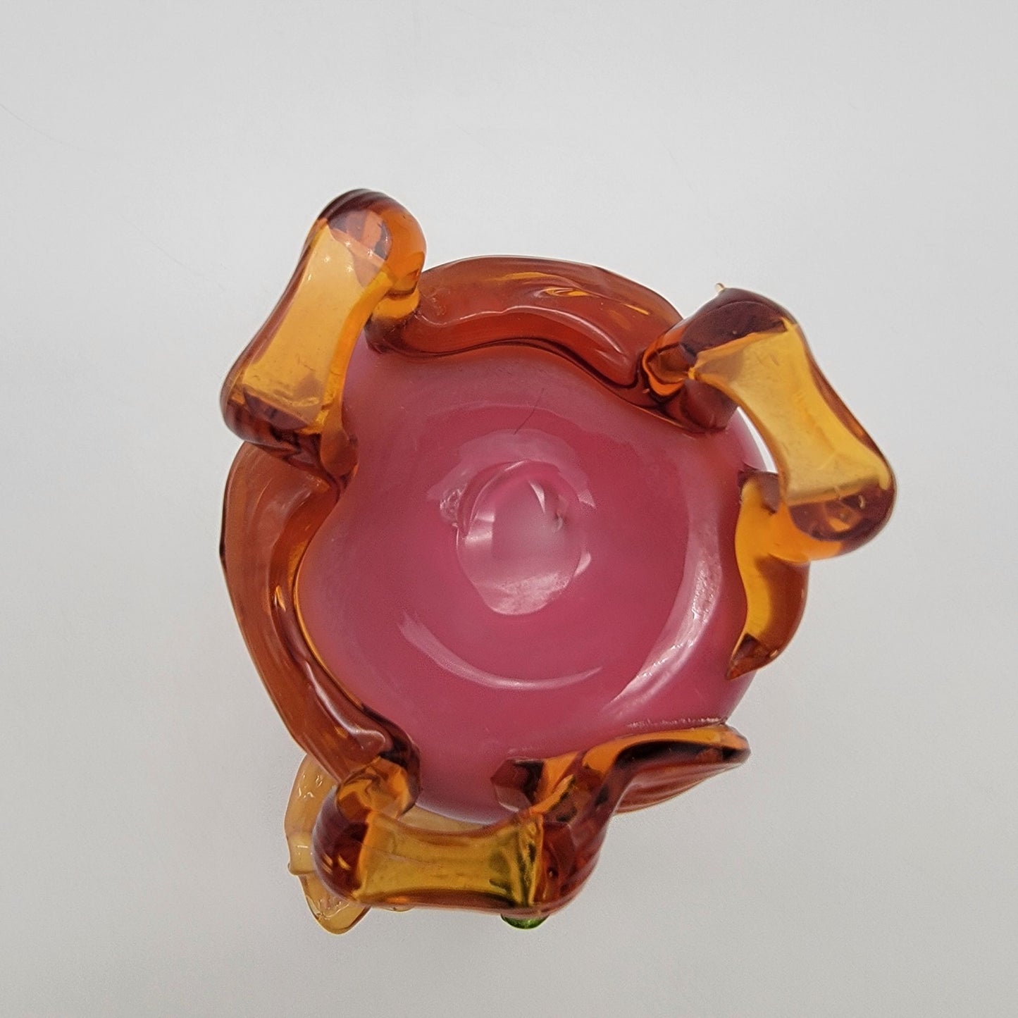 Antique Victorian Stevens & Williams Pink Cased Glass Vase