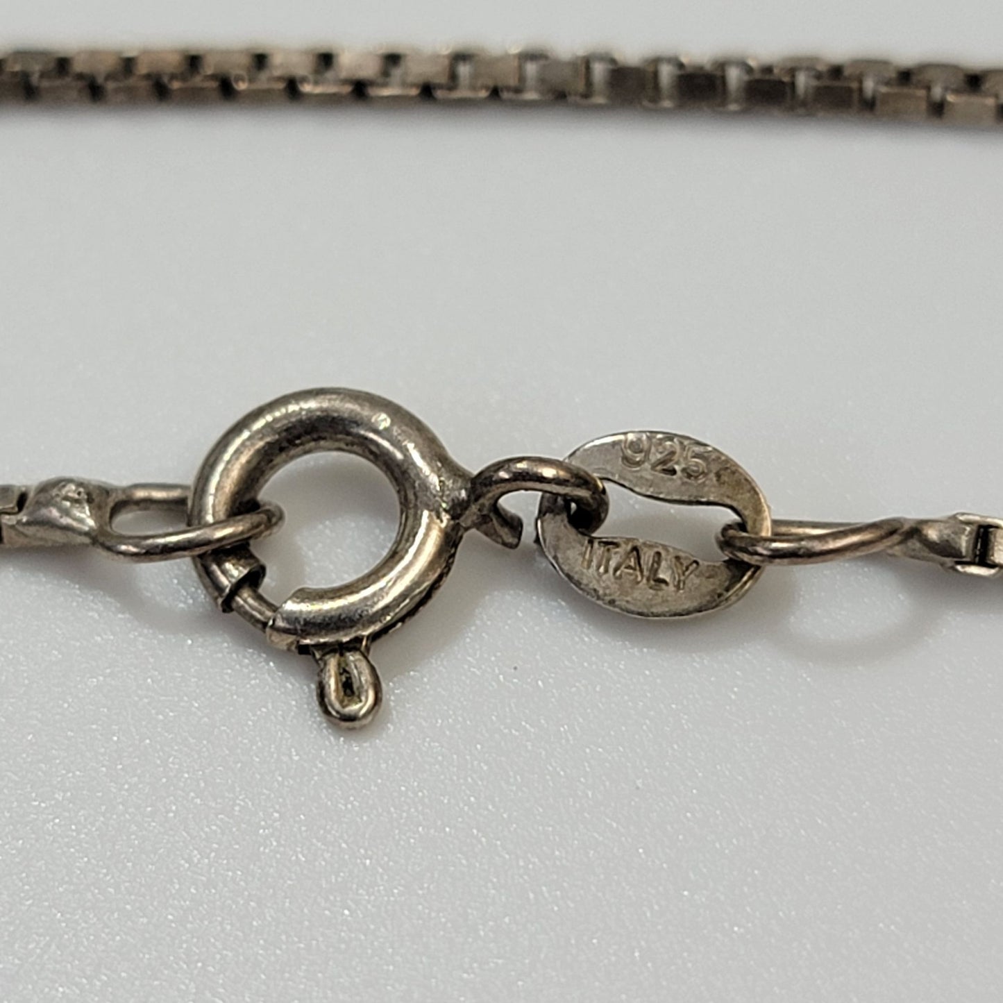 Vintage FS Navajo Mosaic Inlay Royston Turquoise Bear Sterling Pendant With 925 Italy Chain