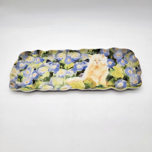 Judy Buswell Cat & Morning Glories Tray