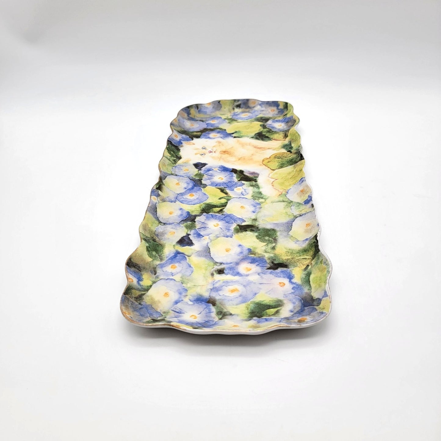 Judy Buswell Cat & Morning Glories Tray