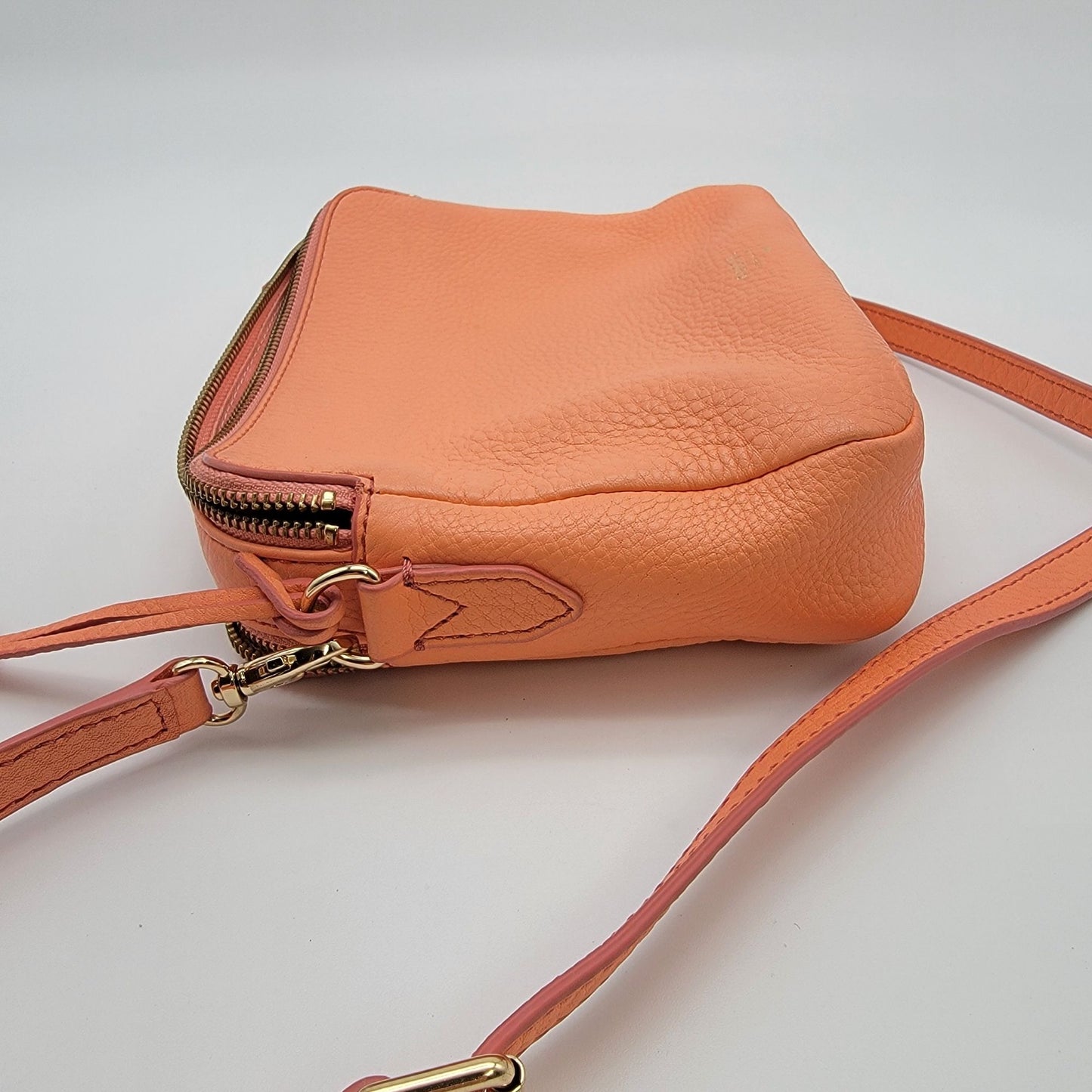 Fossil Sydney Crossbody Bag Papaya Genuine Leather Purse
