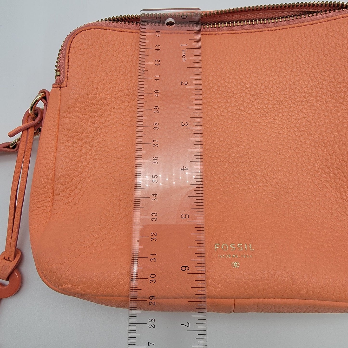 Fossil Sydney Crossbody Bag Papaya Genuine Leather Purse